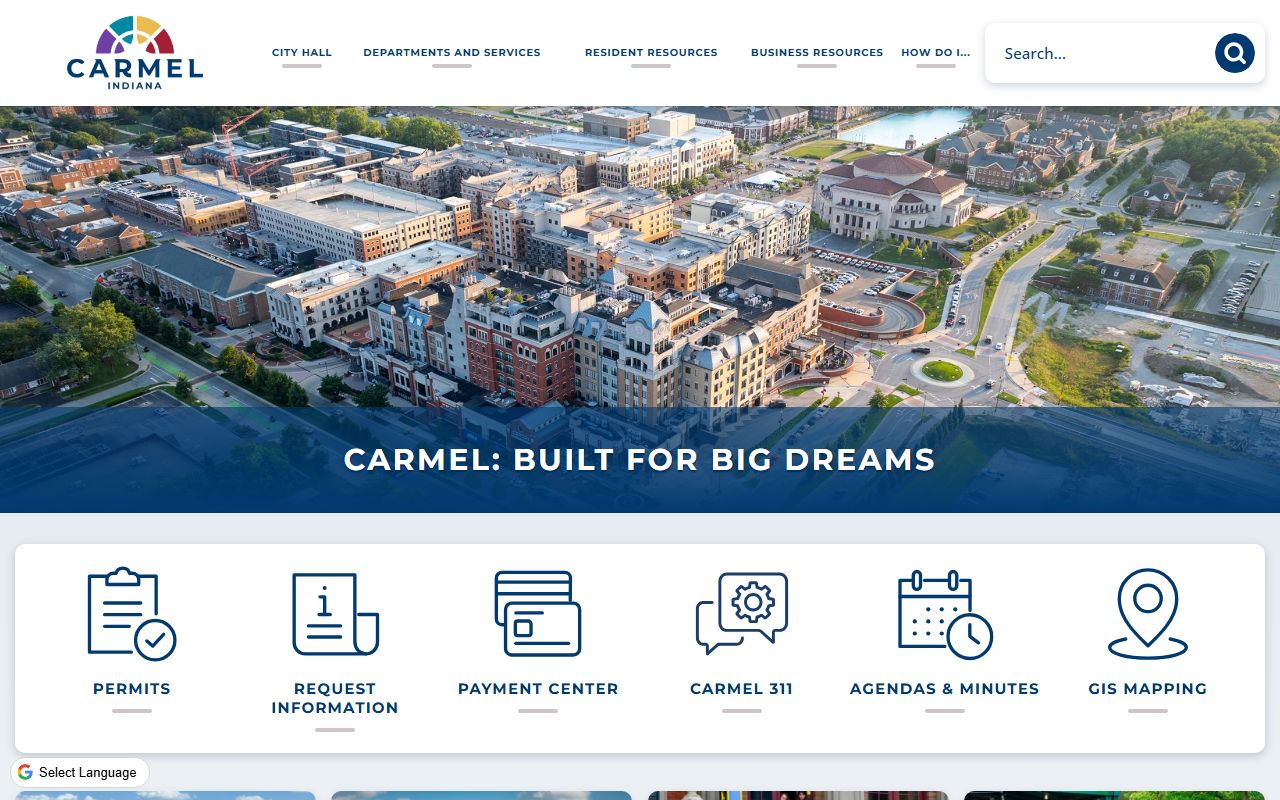 Carmel Indiana city website for court docket information