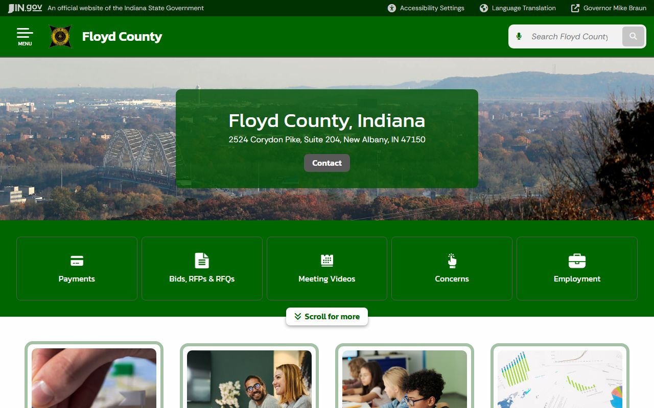 Floyd County clerk court docket services page