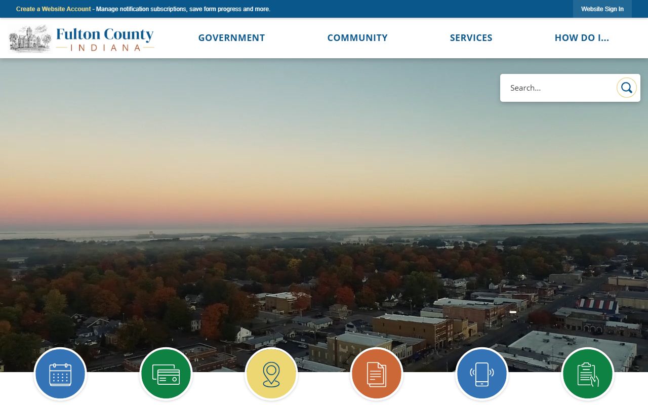 Fulton County government homepage for court docket information