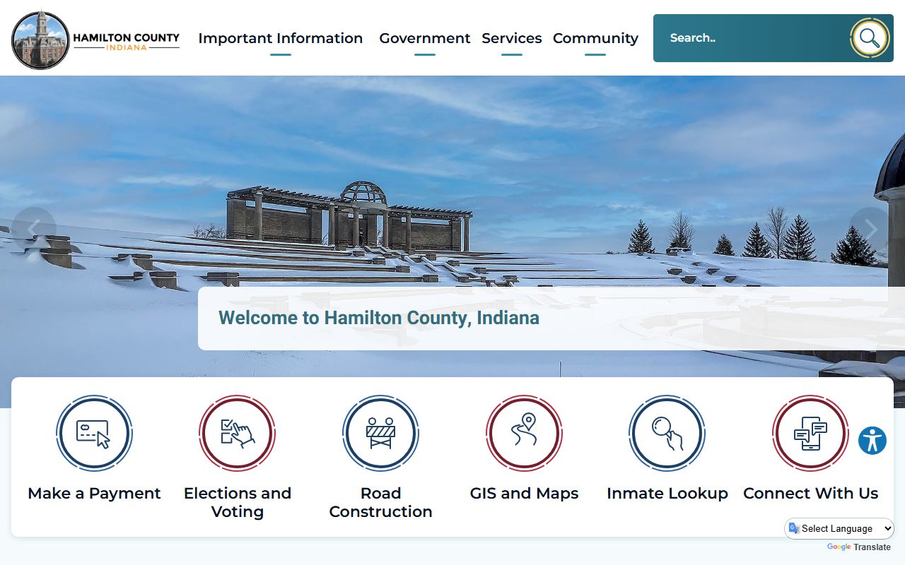 Hamilton County court docket resources on county homepage