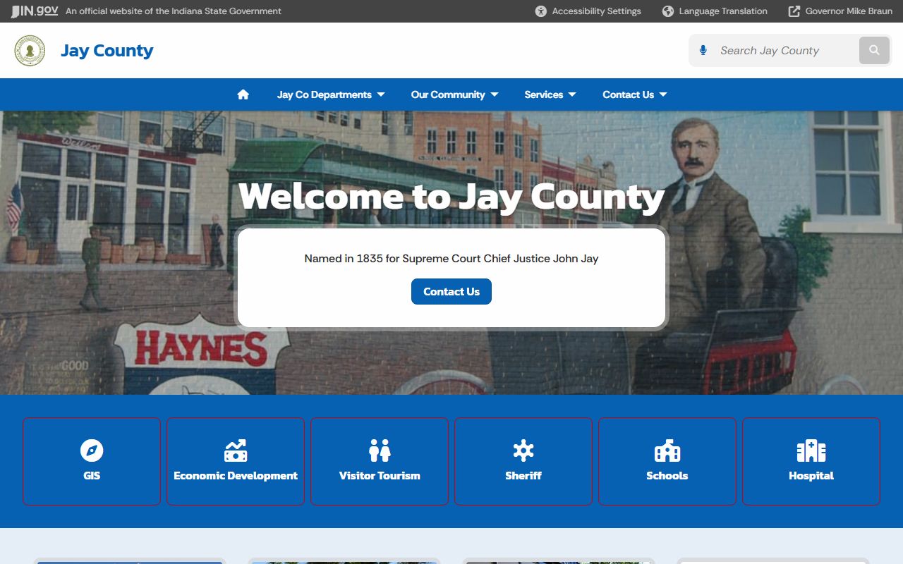 Jay County court docket clerk of courts page in Portland Indiana