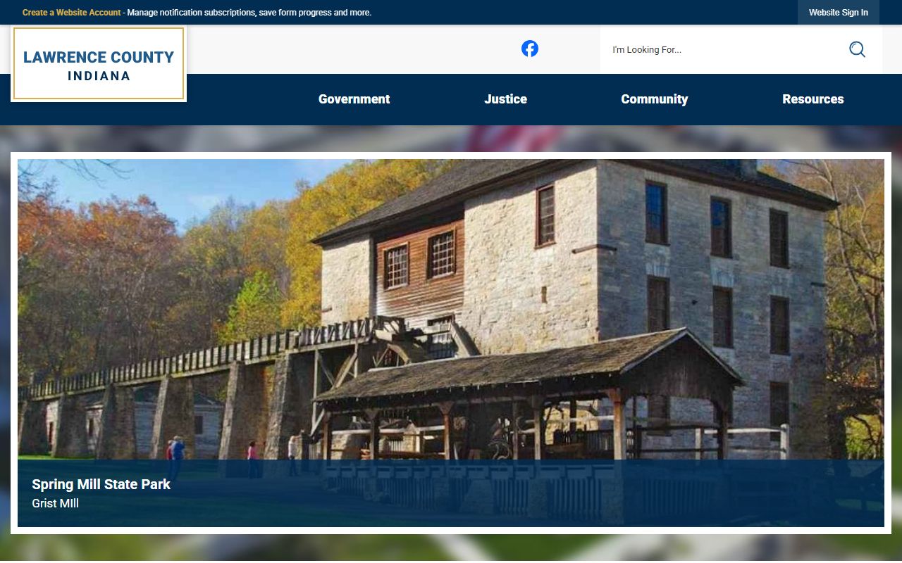 Lawrence County government homepage for court docket records