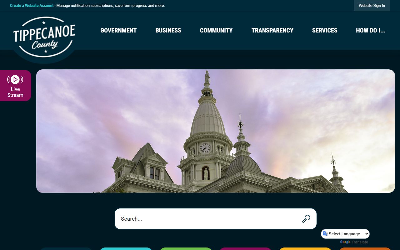 Tippecanoe County Indiana court docket government homepage